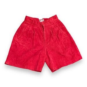 Women’s Vintage 62 East Red Corduroy Highwaisted Shorts Size 5/6 Preppy Academia